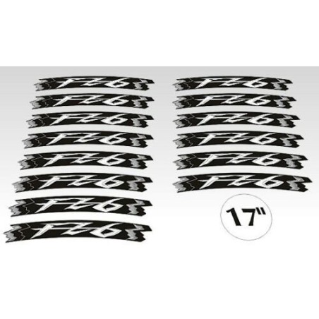 KIT STRISCE ADESIVE compatibili per CERCHI 17 MOTO NAKED YAMAHA FZ6 GIALLO FLUO